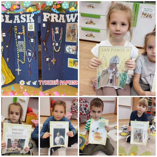 zdjęcie dzieci podczas obchod&oacute;w tygodnia papieskiego