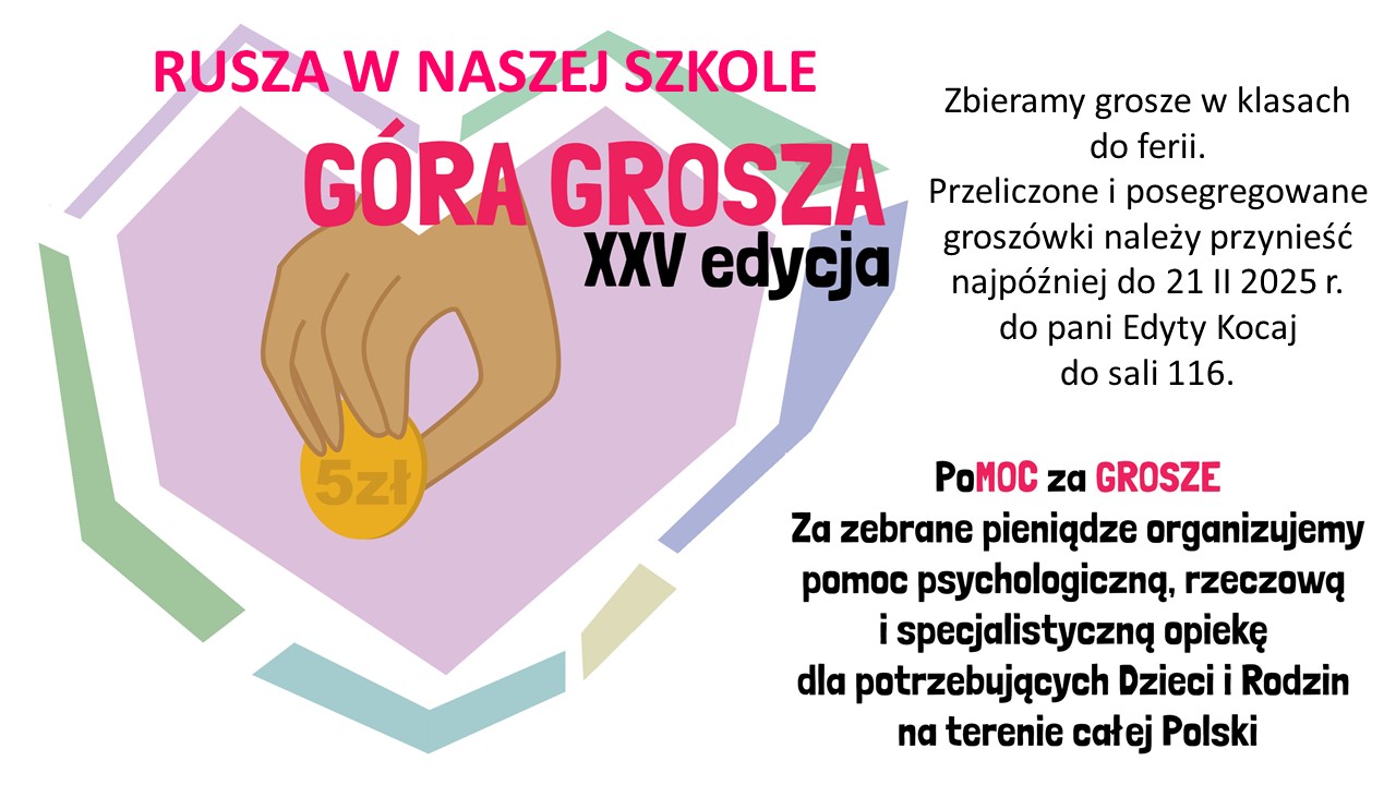plakat promujący akcję G&oacute;ra Grosza