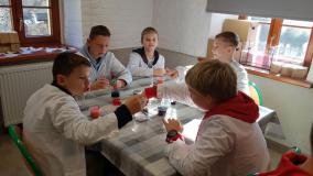 zdjęcie uczniów podczas wycieczki do Dobkowa