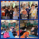 zdjęcie dzieci podczas nocowania w szkole