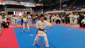 Szymon podczas zawodów