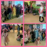 zdjęcie uczniów podczas obchodów Dnia Kobiet