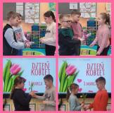 zdjęcie uczniów podczas obchodów Dnia Kobiet