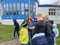 Uczestnicy eko-biegu podczas zajęć