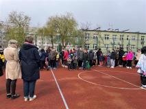 Uczestnicy eko-biegu podczas zajęć