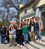 Uczniowie podczas realizacji projektu.