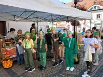 zdjęcie uczniów podczas obchodu dnia drzewa