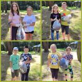 zdjęcie uczniów podczas akcji sprzątania dla Polski