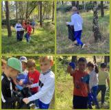 zdjęcie uczniów podczas akcji sprzątania dla Polski