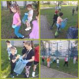 zdjęcie uczniów podczas akcji sprzątania dla Polski