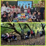 zdjęcie uczniów podczas wycieczki do schroniska