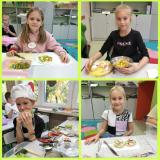 zdjęcie uczniów podczas akcji "Śniadanie daje moc"