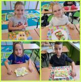 zdjęcie uczniów podczas akcji "Śniadanie daje moc"