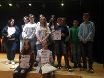 Uczniowie podczas przeglądu twórczości w języku niemieckim