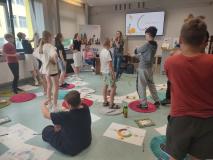 Uczniowie podczas warsztatów