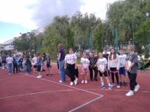 Uczestnicy ekobiegu podczas zajęć