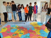 Uczniowie podczas spotkania młodzieży