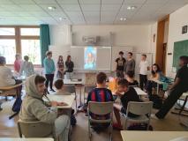 Uczniowie podczas spotkania młodzieży