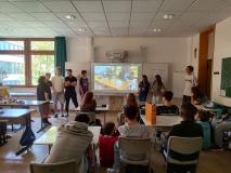 Uczniowie podczas spotkania młodzieży