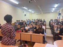 Uczniowie podczas spotkania