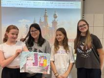 Uczniowie podczas realizacji projektu.