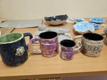 Prace uczniów z pracowni ceramicznej
